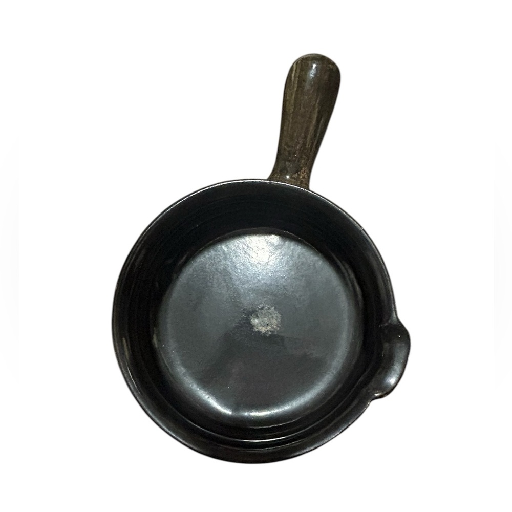 Black Ceramic Saucepan with Handle - Kitchen Pour Spout